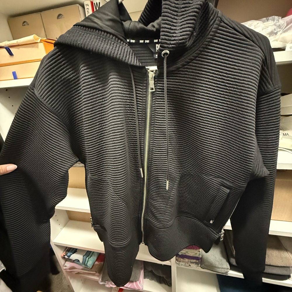 DKNY Sport Black Ribbed Jacket